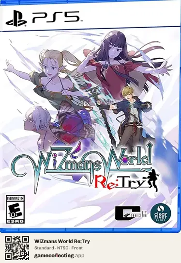 WiZmans World Re;Try PlayStation 5, NTSC box front