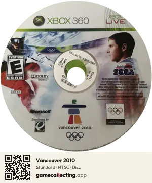 Vancouver 2010 Xbox 360, NTSC disc