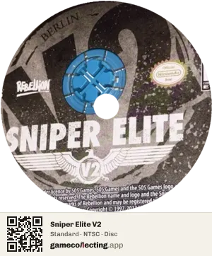 Sniper Elite V2 Nintendo Wii U, NTSC disc
