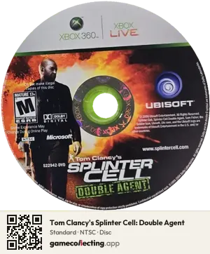 Tom Clancy's Splinter Cell: Double Agent Xbox 360, NTSC disc