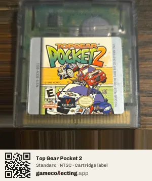 Top Gear Pocket 2 Game Boy Color, NTSC cartridge label