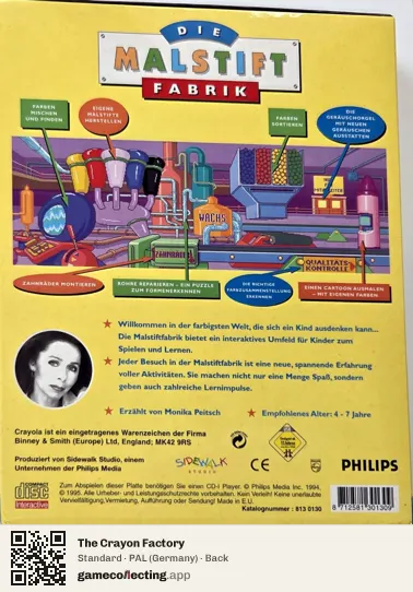 The Crayon Factory Philips CD-i, Germany box back