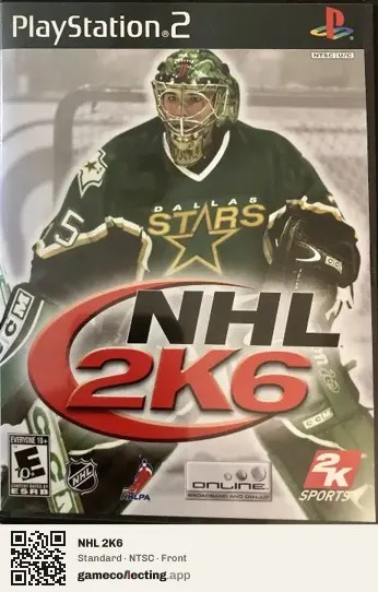 NHL 2K6 PlayStation 2, NTSC box front