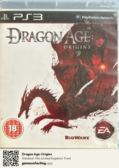 Dragon Age: Origins PlayStation 3, United Kingdom box front