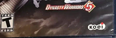 Dynasty Warriors 5: Xtreme Legends, the ESRB box on its front