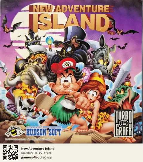 New Adventure Island TurboGrafx-16, NTSC box front
