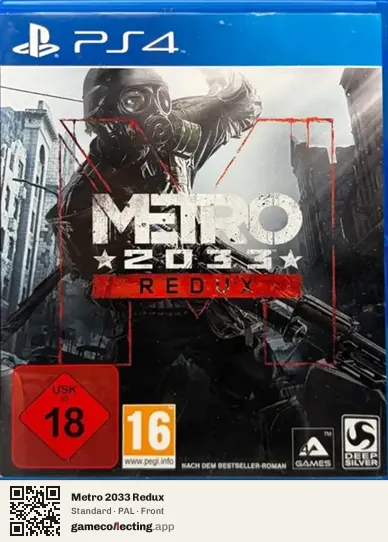 Metro 2033 Redux PlayStation 4, PAL box front