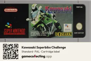 Kawasaki Superbike Challenge Super Nintendo Entertainment System, PAL cartridge label