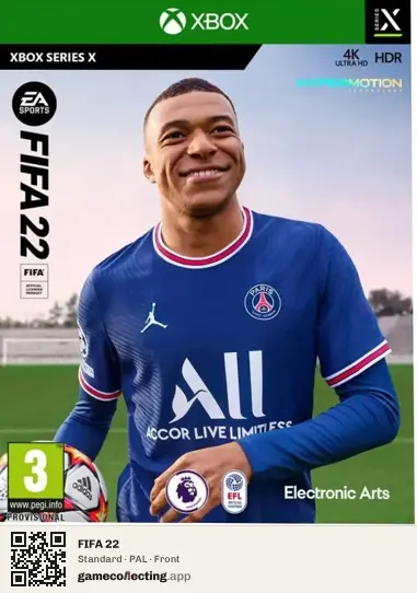 FIFA 22 Xbox Series X, PAL box front