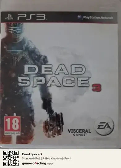 Dead Space 3 PlayStation 3, United Kingdom box front