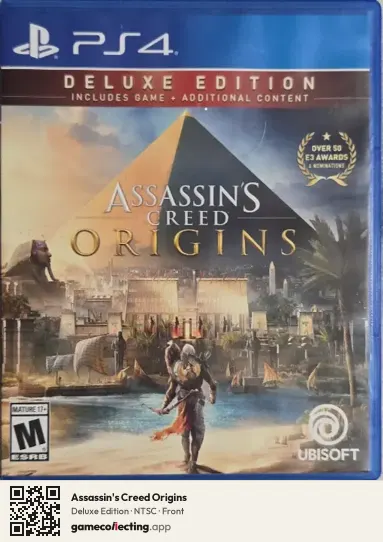 Assassin's Creed Origins PlayStation 4, NTSC box front