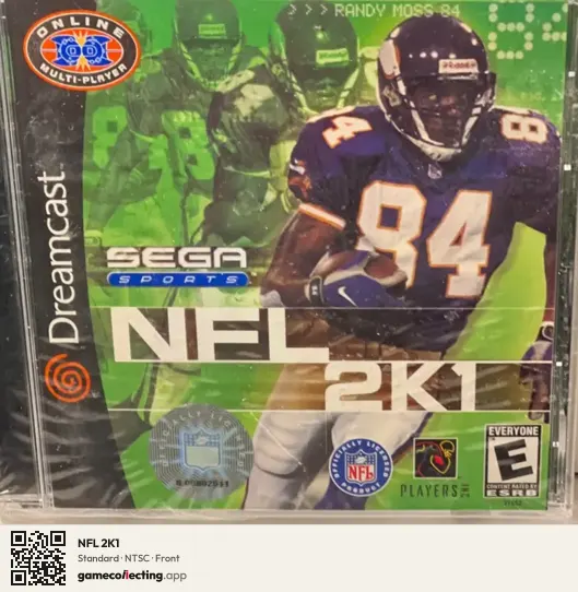 NFL 2K1 Sega Dreamcast, NTSC box front