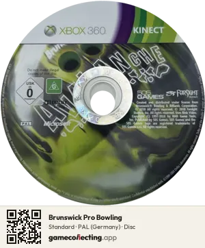 Brunswick Pro Bowling Xbox 360, PAL disc