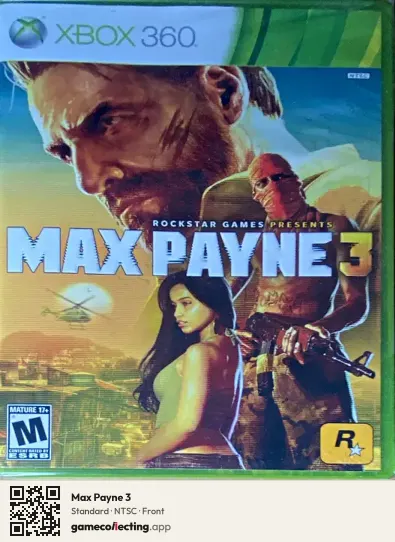 Max Payne 3 Xbox 360, NTSC box front