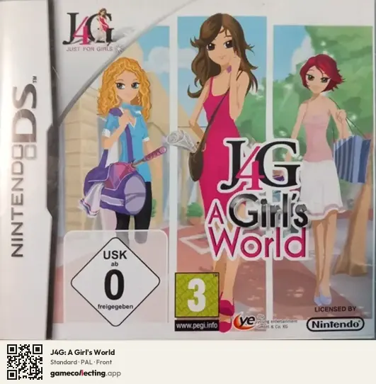 J4G: A Girl's World Nintendo DS, PAL box front