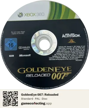 GoldenEye 007: Reloaded Xbox 360, PAL disc