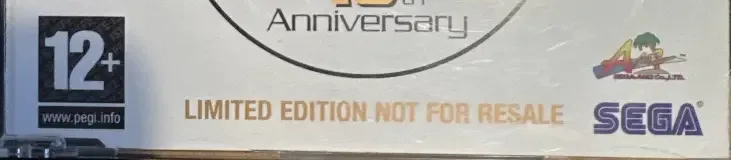 Virtua Fighter: 10th Anniversary, the PEGI square on its front