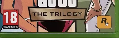 Grand Theft Auto: The Trilogy: The Definitive Edition, the PEGI square on its front