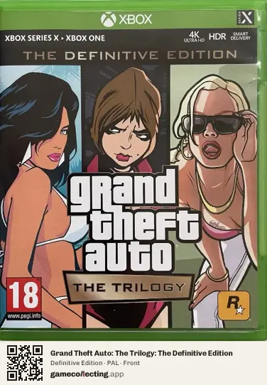 Grand Theft Auto: The Trilogy: The Definitive Edition Xbox Series X, PAL box front