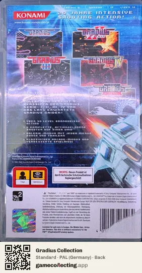 Gradius Collection PlayStation Portable, Germany box back