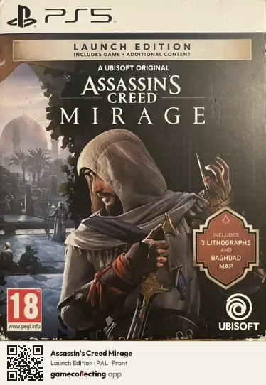 Assassin's Creed Mirage PlayStation 5, PAL box front