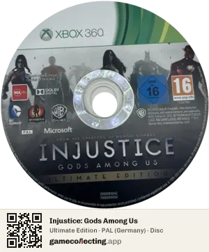 Injustice: Gods Among Us Xbox 360, PAL disc