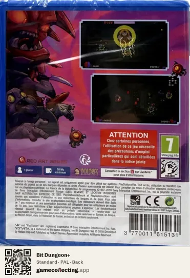 Bit Dungeon+ PlayStation Vita, PAL box back