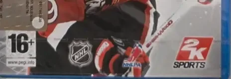 NHL 2K8, the PEGI square on its front