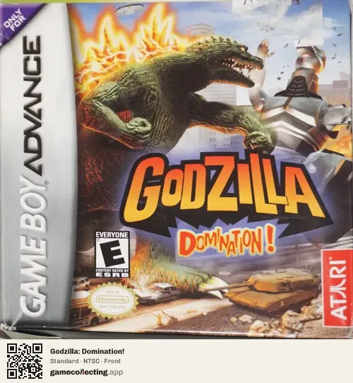 Godzilla: Domination! Game Boy Advance, NTSC box front
