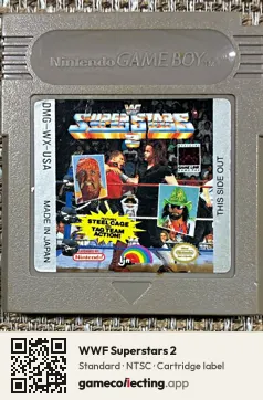 WWF Superstars 2 Game Boy, NTSC cartridge label