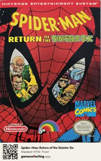 Spider-Man: Return of the Sinister Six Nintendo Entertainment System, NTSC box front