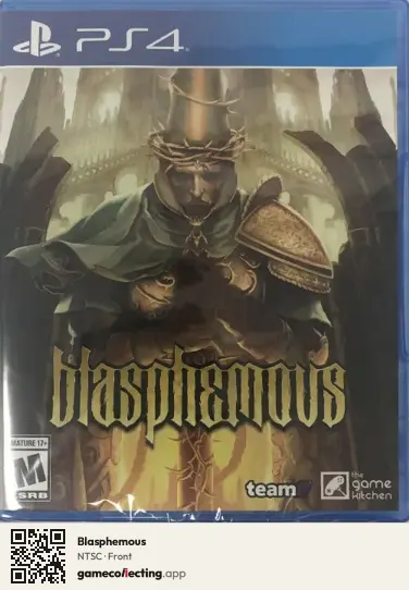 Blasphemous PlayStation 4, NTSC box front