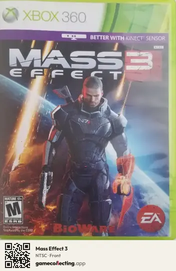 Mass Effect 3 Xbox 360, NTSC box front