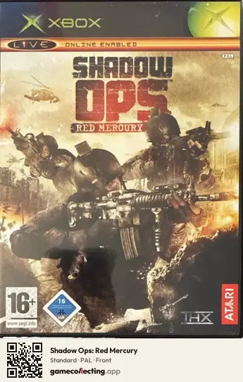Shadow Ops: Red Mercury Xbox, PAL box front