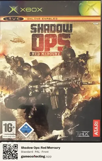 Shadow Ops: Red Mercury Xbox, PAL box front