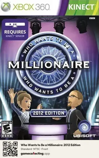 Who Wants to Be a Millionaire: 2012 Edition Xbox 360, NTSC box front