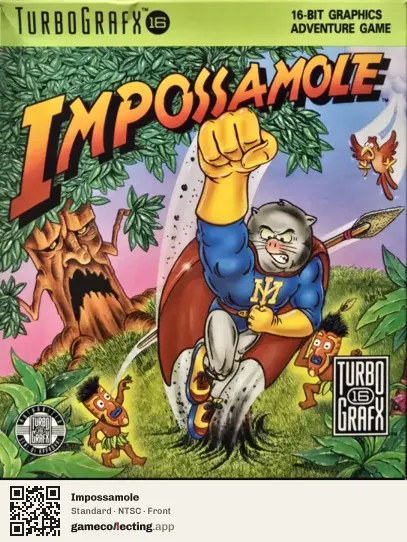 Impossamole TurboGrafx-16, NTSC box front