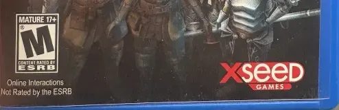 Valhalla Knights 3, the ESRB box on its front