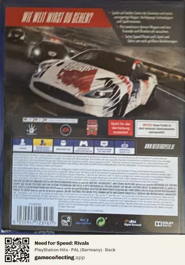 Need for Speed: Rivals PlayStation 4, Germany box back
