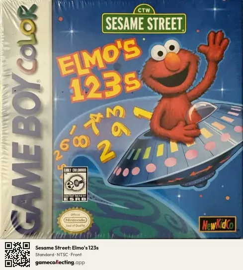 Sesame Street: Elmo's 123s Game Boy Color, NTSC box front