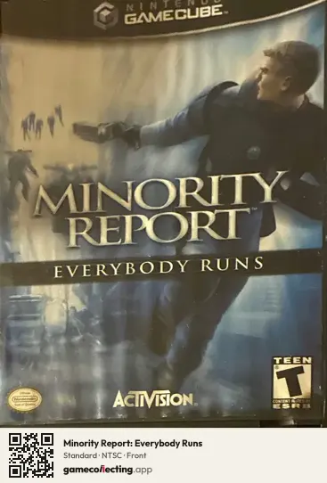 Minority Report: Everybody Runs Nintendo GameCube, NTSC box front