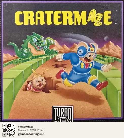 Cratermaze TurboGrafx-16, NTSC box front