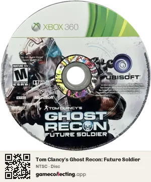 Tom Clancy's Ghost Recon: Future Soldier Xbox 360, NTSC disc