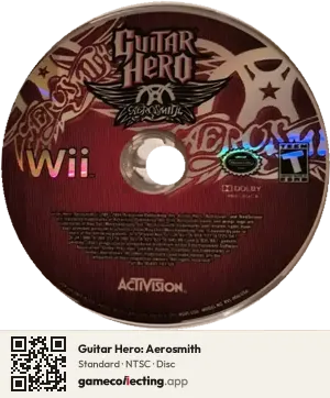 Guitar Hero: Aerosmith Nintendo Wii, NTSC disc