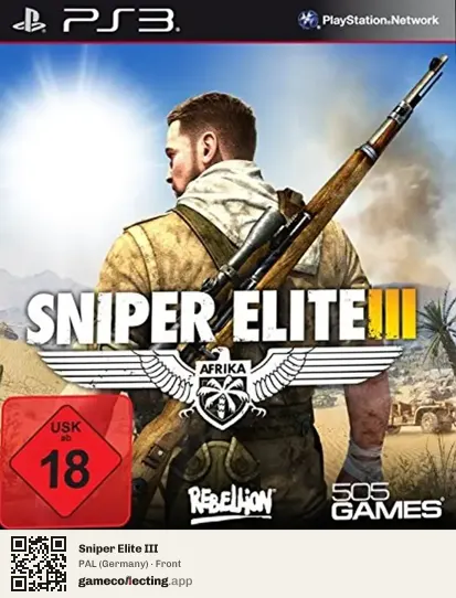 Sniper Elite III PlayStation 3, Germany box front