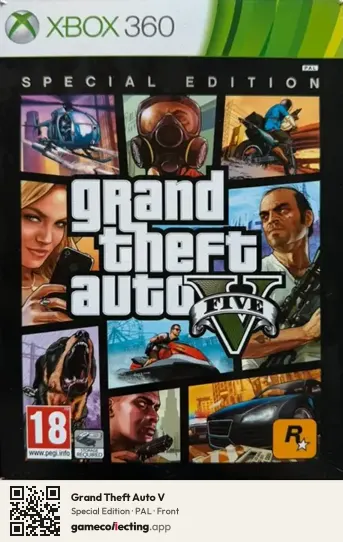 Grand Theft Auto V Xbox 360, PAL box front