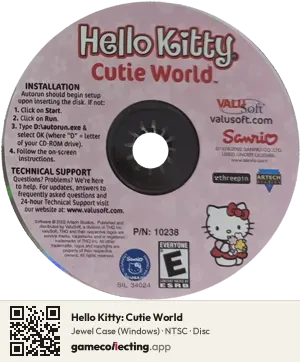 Hello Kitty: Cutie World Computer, NTSC disc