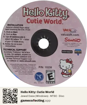 Hello Kitty: Cutie World Computer, NTSC disc
