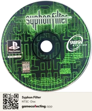 Syphon Filter PlayStation, NTSC disc