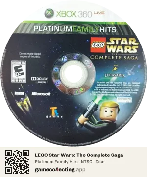 LEGO Star Wars: The Complete Saga Xbox 360, NTSC disc